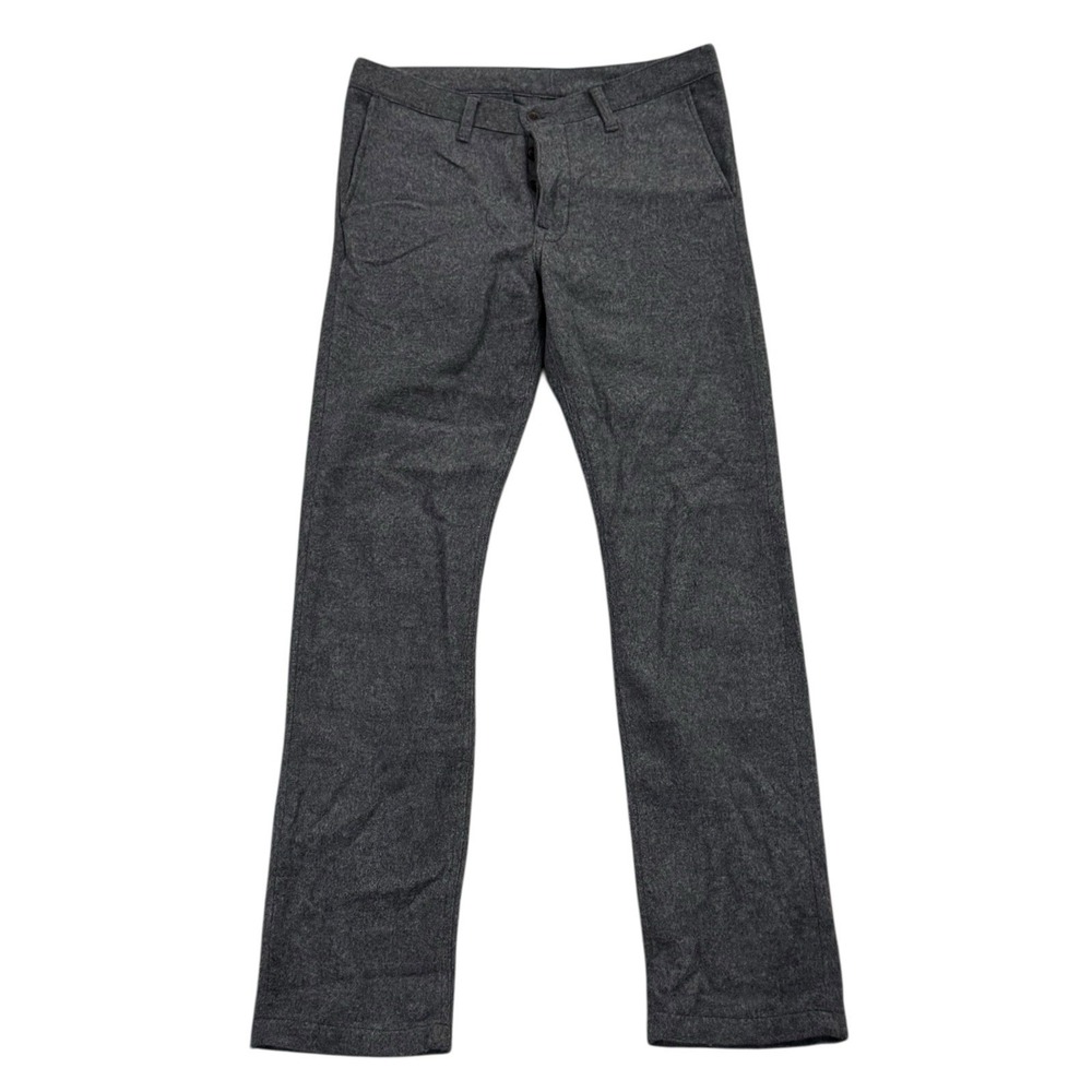 Left Field Vtg Mens Size 32 Japanese Flannel Gray Wool Button Fly Straight Pants